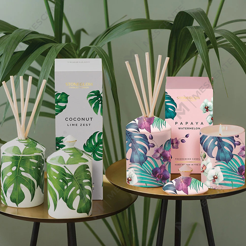 Lilin Tumbler Urban Botanics Warna Desain Khusus M&Scent dengan Kotak Lipat