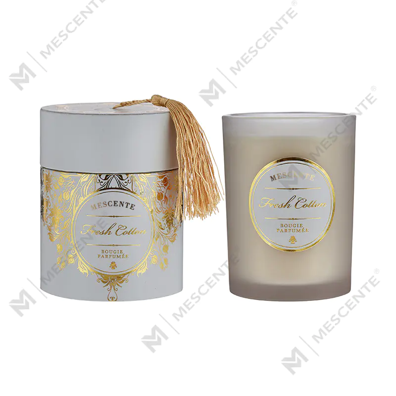 M&Scent Lilin Beraroma Logo Pribadi Putih Natal Mewah