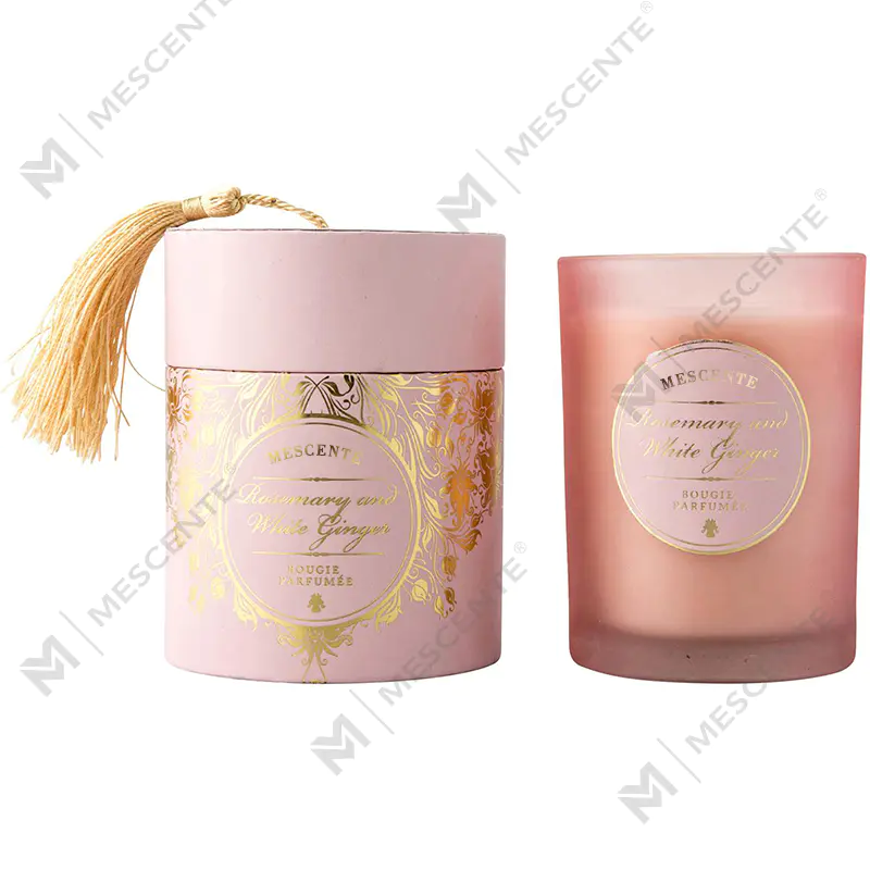 M&Scent Lilin Beraroma Logo Pribadi Putih Natal Mewah