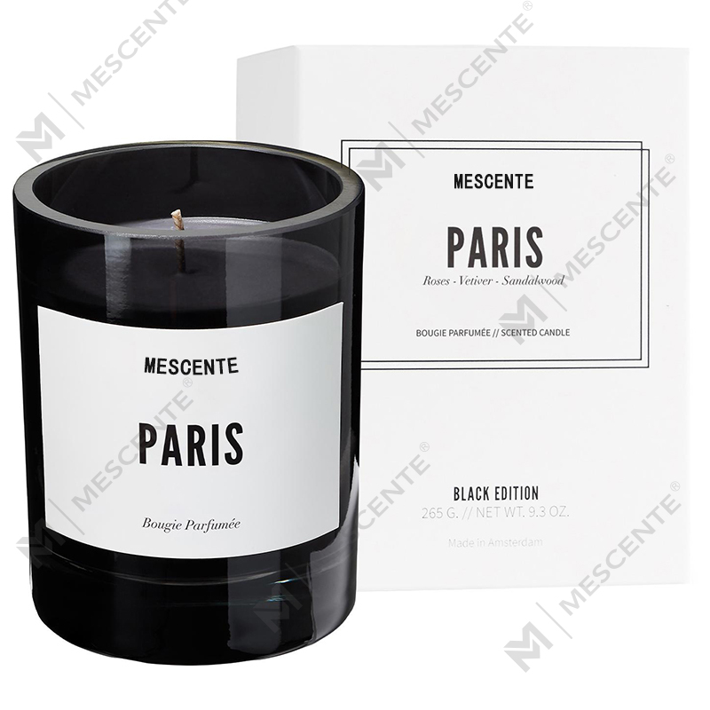 M&Scent Grosir Mewah Label Pribadi Lilin Beraroma Logo Pribadi Hitam
