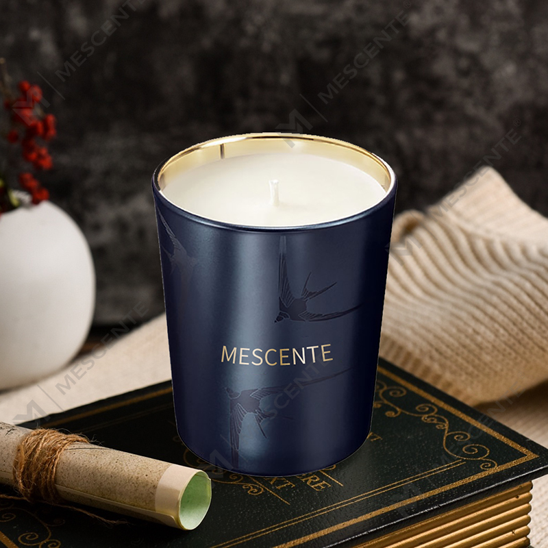 M&Scent Tempat Kaca Mewah Buatan Tangan Pilar Lilin Beraroma Vanila Dengan Kristal