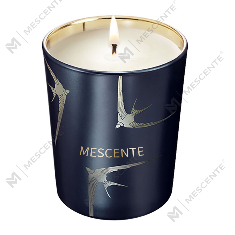 M&Scent Tempat Kaca Mewah Buatan Tangan Pilar Lilin Beraroma Vanila Dengan Kristal