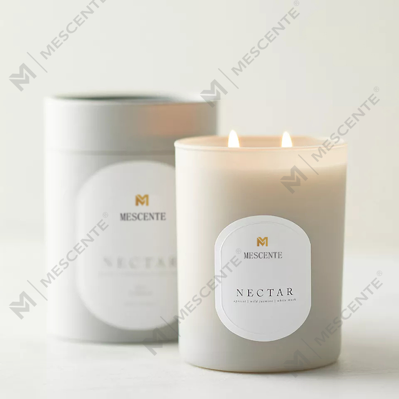 M & Aroma Logo Kustom Meditasi Batu Tidak Beracun Lilin Kristal Lilin Kedelai Beraroma Alami yang Dituang Tangan Ramuan