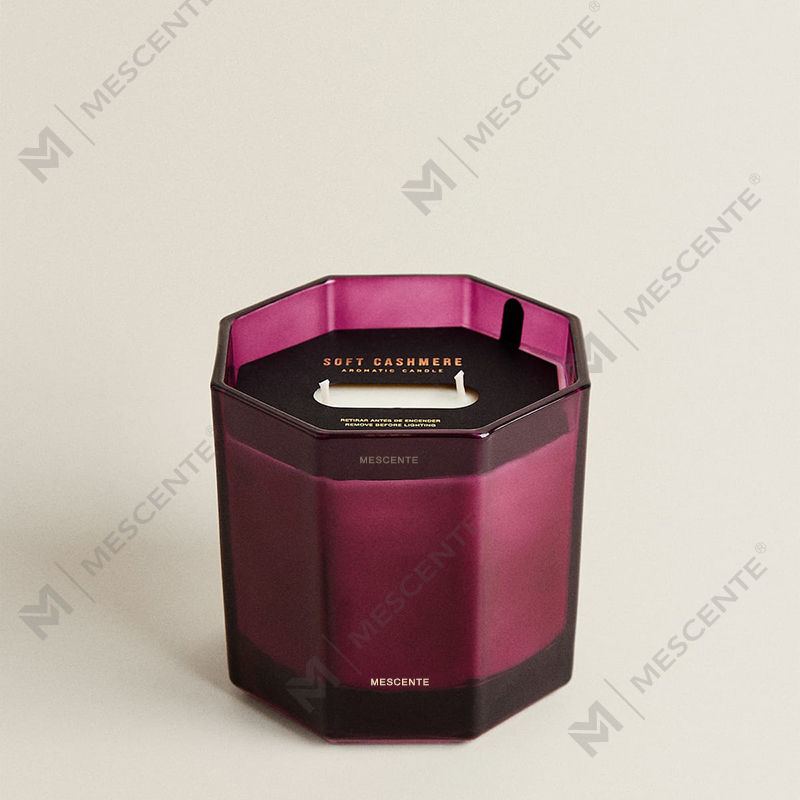 M&Scent Lilin Beraroma Natal Mewah Lilin Aroma Terapi Kedelai dalam Kotak Hadiah Toples Kaca Hitam