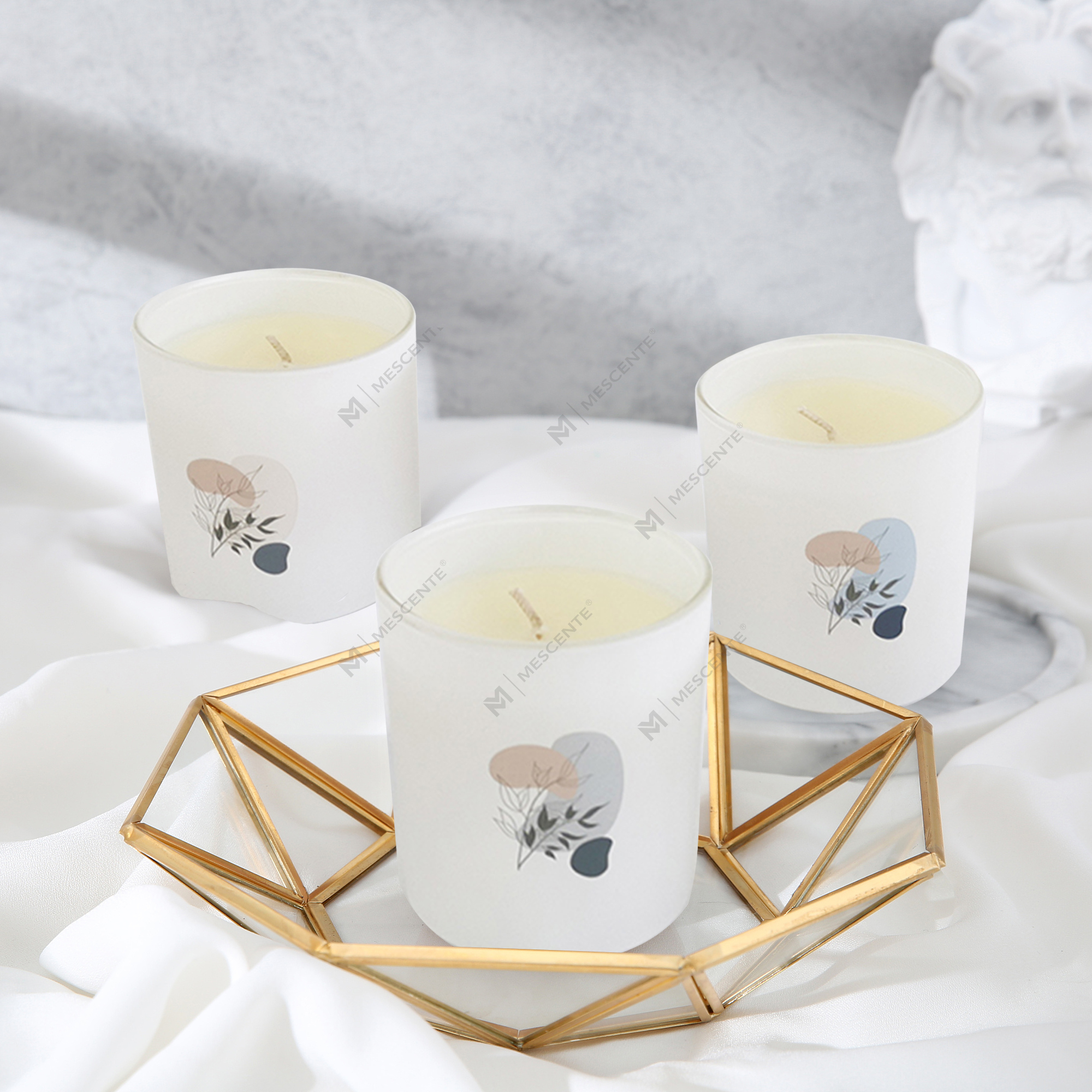 M&Scent Beberapa Lilin Kedelai Beraroma Aroma Alami 100% Berkualitas Tinggi dalam Toples Kaca Dengan Tutup