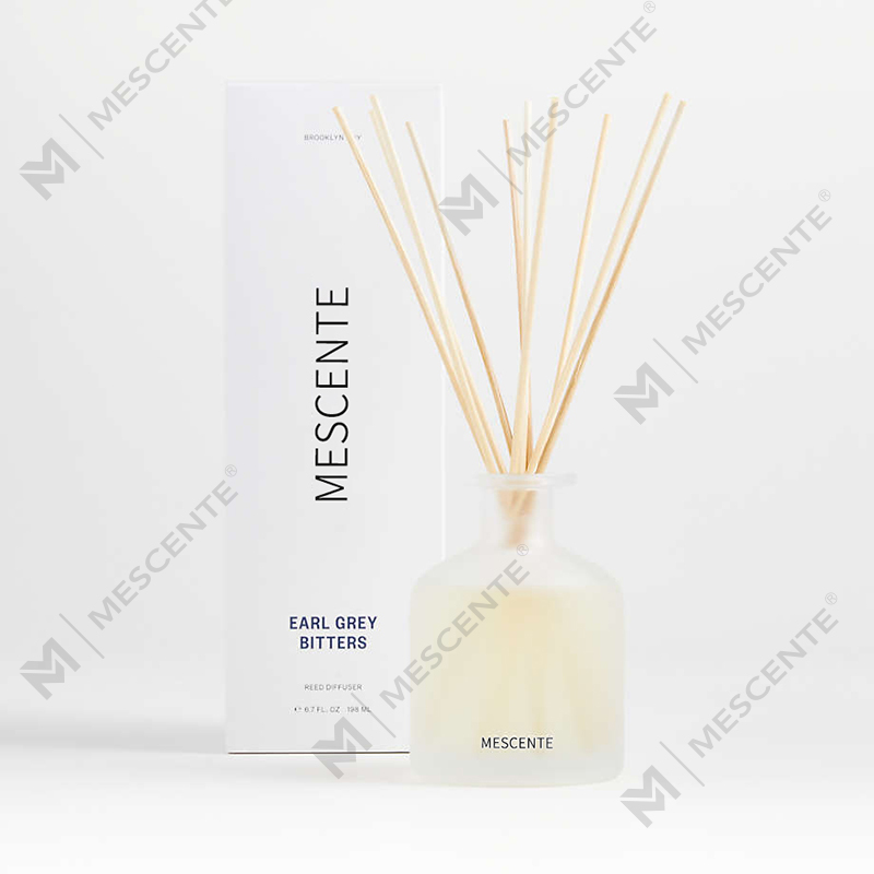 M&Scent label pribadi mewah set hadiah diffuser buluh aroma warna ungu dengan kotak