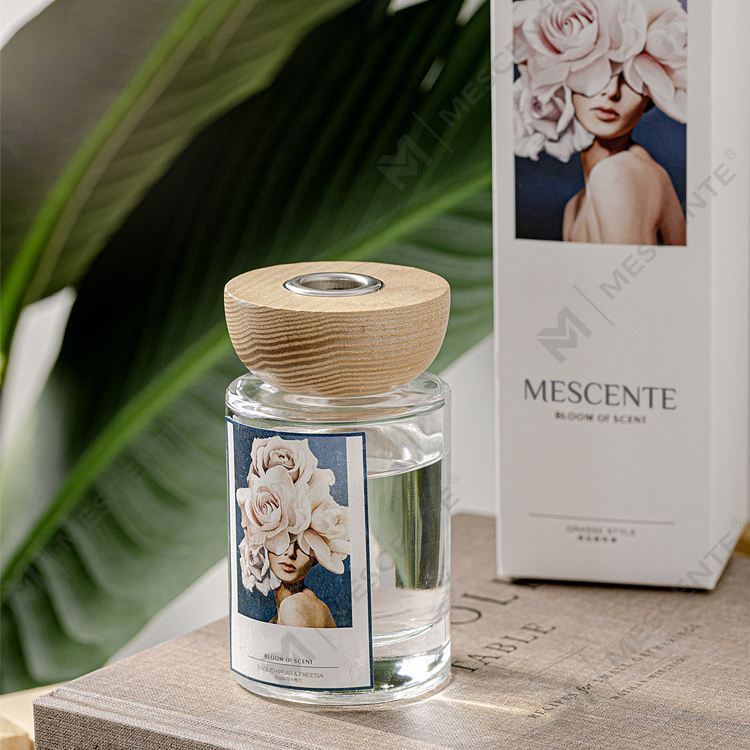 M&Scent grosir label pribadi botol kaca set reed diffuser dengan sumbat