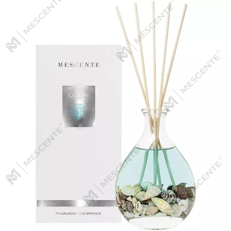 M&Scent grosir mewah private label botol kaca rotan tongkat reed diffuser set dengan stopper
