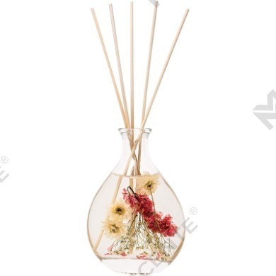 M&Scent grosir mewah private label botol kaca rotan tongkat reed diffuser set dengan stopper
