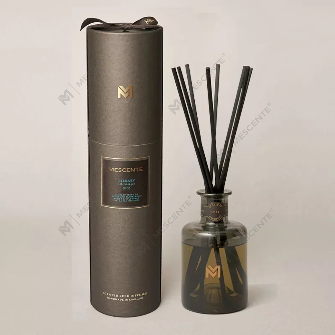 M&Scent grosir mewah 500ml botol hitam diffuser Reed aroma reed diffuser dengan kotak hadiah
