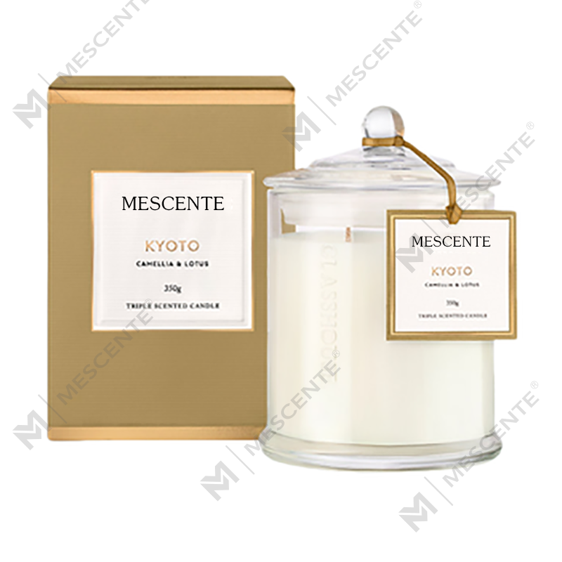 M&Scent Grosir Mewah Label Pribadi Kustom Toples Kubah Natal Lilin Kedelai Beraroma Dengan Tutup